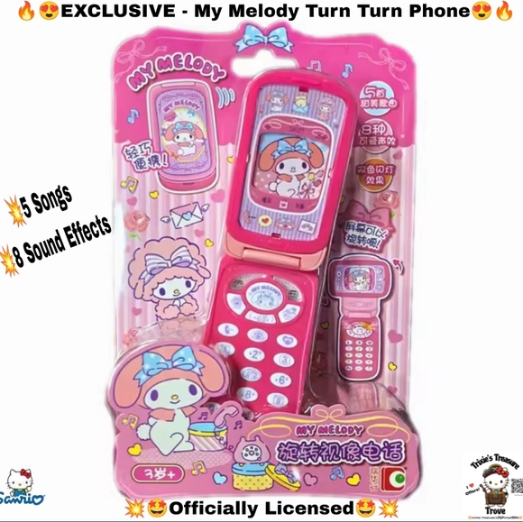 Sanrio Other - EXCLUSIVE - My Melody Officially Licensed Turn Turn Toy Phone